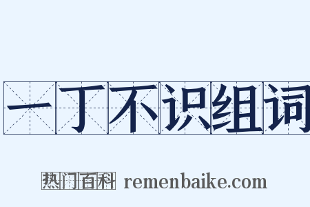 一丁不识组词是什么意思的图片